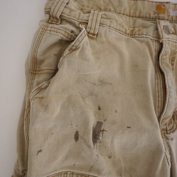 Carhartt Sandstone Tan Double Knee '19 Relaxed Fit Carpenter Painter Pants 34X34 - Picture 11 of 16